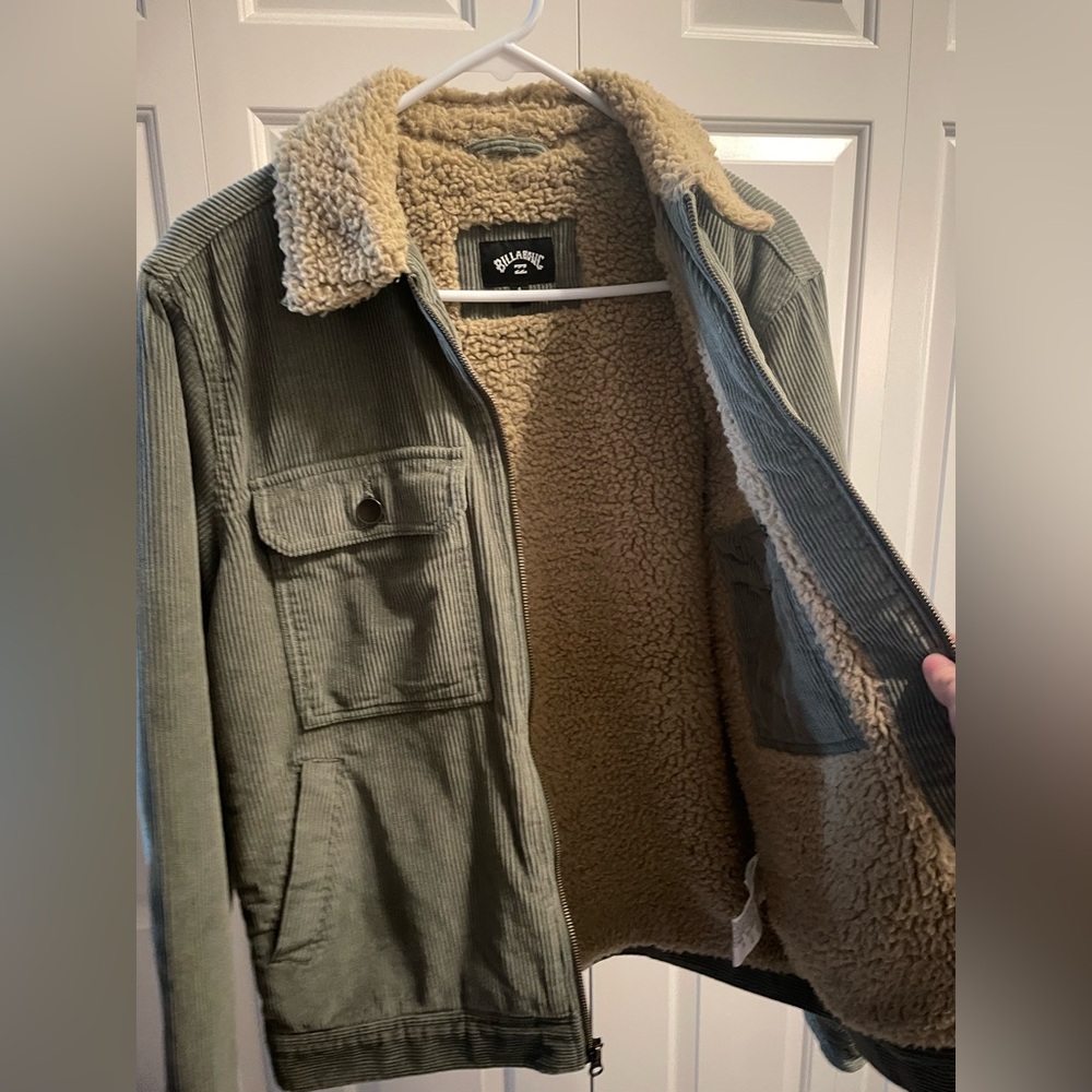 Billabong Men's Olive Corduroy Jacket
